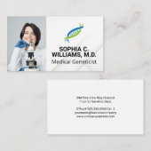 Laboratoriumonderzoeker | Microscoop | Genlogo Visitekaartje (Voorkant / Achterkant)