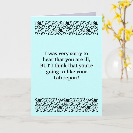 Laboratoriumrapport Get Well Kaart (Gele Bloem)