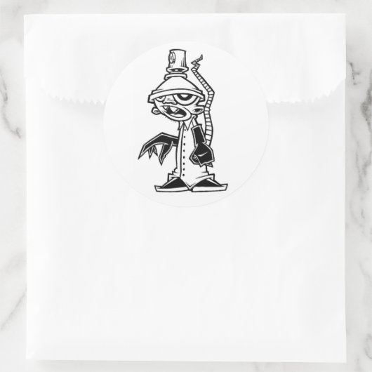 laboratoriumrat ronde sticker (Tas)