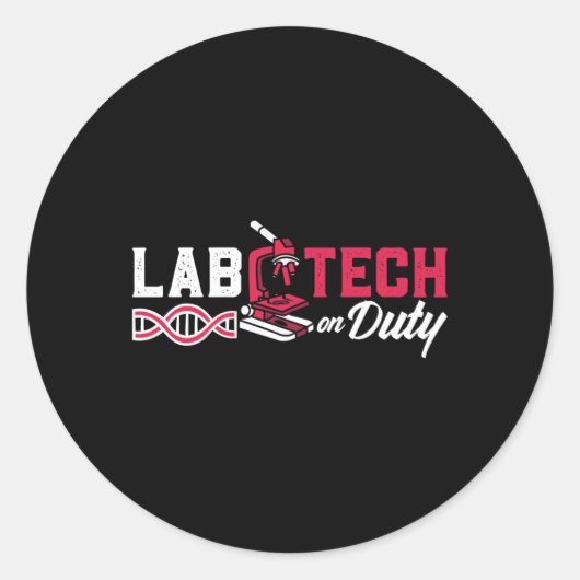 Laboratoriumtechnici van Lab Ronde Sticker (Voorkant)