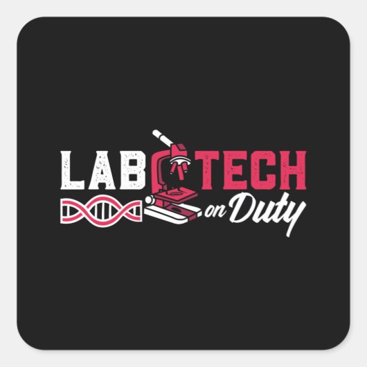 Laboratoriumtechnici van Lab Vierkante Sticker (Voorkant)