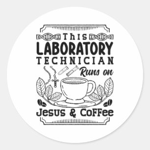 Laboratoriumtechnicus Chemist Lab Tech Ronde Sticker
