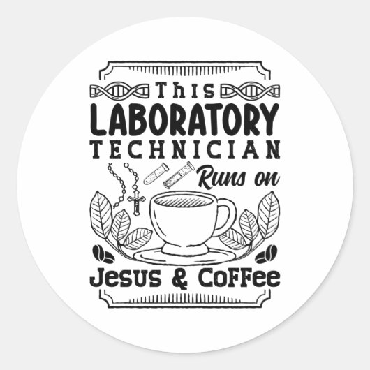 Laboratoriumtechnicus Chemist Lab Tech Ronde Sticker (Voorkant)