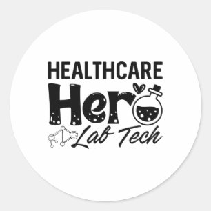 Laboratoriumtechnicus Gezondheidszorg Hero Lab Tec Ronde Sticker