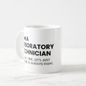Laboratoriumtechnicus Grappige Wetenschapper Zegt Koffiemok (Voorkant links)