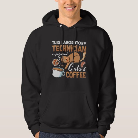 Laboratoriumtechnicus Katten Coffee Science Lab Te Hoodie (Voorkant)