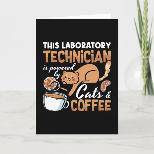 Laboratoriumtechnicus Katten Coffee Science Lab Te Kaart (Voorkant)