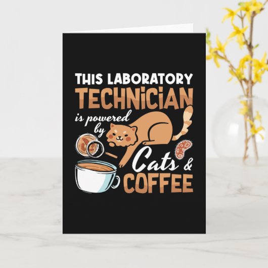 Laboratoriumtechnicus Katten Coffee Science Lab Te Kaart (Gele Bloem)