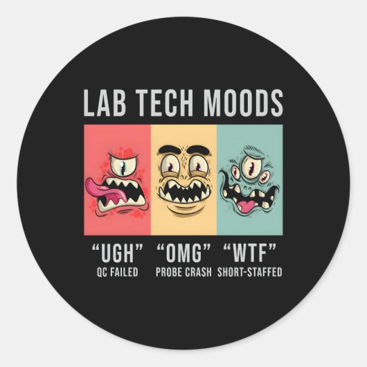 Laboratoriumtechnicus Medische Technoloog Lab Tec Ronde Sticker (Voorkant)