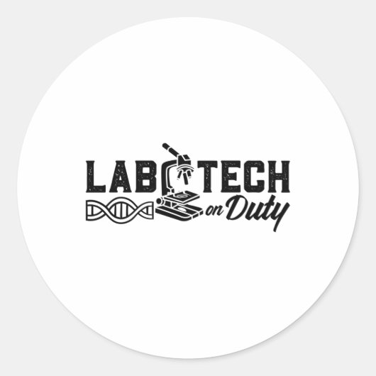 Laboratoriumtechnicus van het laboratorium voor we ronde sticker (Voorkant)