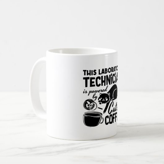 Laboratoriumtechnicus van Lab Cats Coffee Science Koffiemok (Voorkant links)