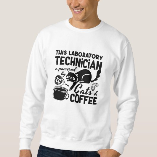 Laboratoriumtechnicus van Lab Cats Coffee Science Trui (Voorkant)