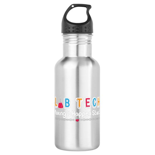 Laboratoriumtechnicus van Lab Tech Waterfles (Voorkant)
