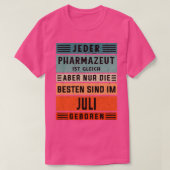 Laboratoriumtechnicus verjaardag Juli geboren apot T-shirt (Design voorkant)