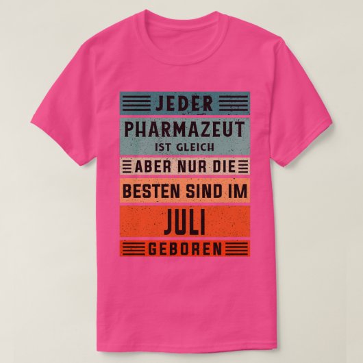 Laboratoriumtechnicus verjaardag Juli geboren apot T-shirt (Design voorkant)