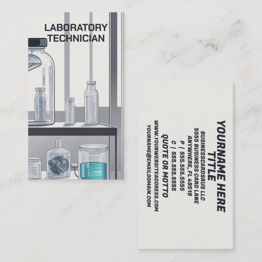 Laboratoriumtechnicus Visitekaartje (Voorkant / Achterkant)