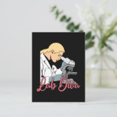 Laboratoriumtechnicus Wetenschap van Lab Diva Feestdagenkaart (Staand voorkant)