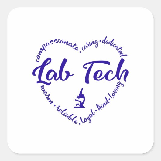 Laboratoriumtechnologie, Laboratoriumtechnicus, Fl Vierkante Sticker (Voorkant)