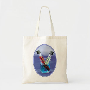 Laboratoriumtestbuizen en -bekerglas tote bag
