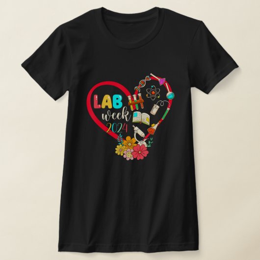 Laboratoriumweek 2024 Retro Medische Laboratoriumt T-shirt (Laagn)