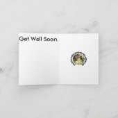 Laboratoriumwerk wordt snel goed Wenskaart. Kaart (Binnen)