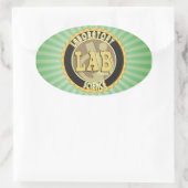 LABORATORIUMWETENSCHAP LABOADGE OVALE STICKER (Tas)
