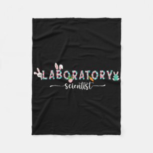Laboratoriumwetenschapper Pasen Lab-tech Konijn Fleece Deken