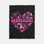 Laboratory Heart Valentine Lab Technologist Scienc Fleece Deken (Voorkant)