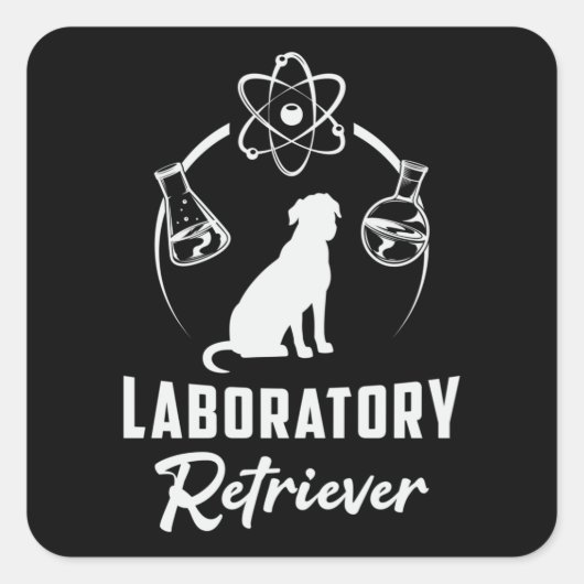 Laboratory Labrador Retriever Hondenliefhebber Pet Vierkante Sticker (Voorkant)
