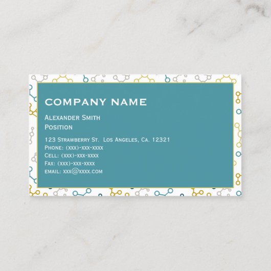 Laboratory Science Company Personeel Visitekaartje (Achterkant)