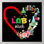 Laboratory Tech Heart Funny Technolo Poster<br><div class="desc">Lab Week 2022 Laboratory Tech Heart Funny Technoloog</div>