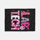 Laboratory Tech Valentines Day Medical Lab Tech La Fleece Deken (Voorkant (Horizontaal))