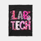 Laboratory Tech Valentines Day Medical Lab Tech La Fleece Deken (Voorkant)