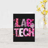 Laboratory Tech Valentines Day Medical Lab Tech La Kaart (Gele Bloem)