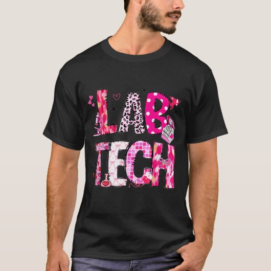 Laboratory Tech Valentines Day Medical Lab Tech La T-shirt (Voorkant)