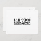 Laboratory Technician Lab Tech Making It Happen Briefkaart (Voorkant / Achterkant)