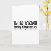 Laboratory Technician Lab Tech Making It Happen Kaart (Gele Bloem)