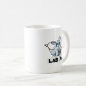 Laborratte Lab Rat mit großer Brille Schnurrbart Koffiemok (Voorkant rechts)