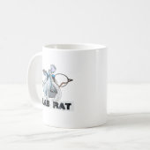 Laborratte Lab Rat mit großer Brille Schnurrbart Koffiemok (Voorkant links)