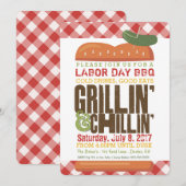 Labour Day BBQ, Backyard Barbecue, Holiday BBQ Kaart (Voorkant / Achterkant)