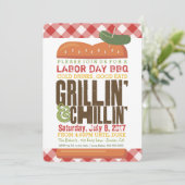 Labour Day BBQ, Backyard Barbecue, Holiday BBQ Kaart (Staand voorkant)