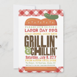 Labour Day BBQ, Backyard Barbecue, Holiday BBQ Kaart