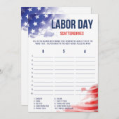 Labour Day Games Patriotic USA Scattergories Game (Voorkant / Achterkant)