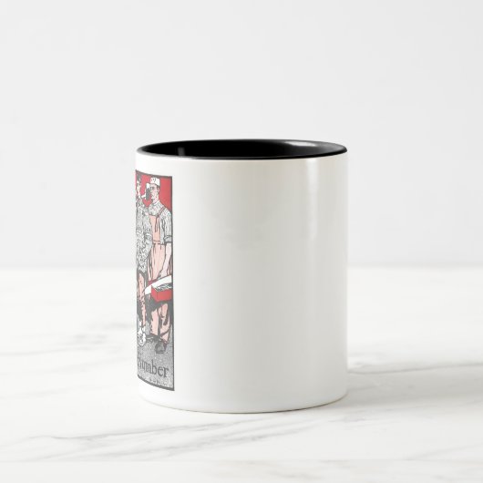 Labour Day Number beroemd gemaakt door Edward Penf Tweekleurige Koffiemok (Center)