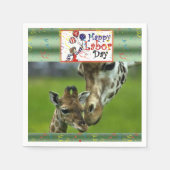 Labour Day Paper Napkins Giraffe Servet (Voorkant)