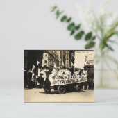 Labour Day Parade New York 1909 Float Suffrage Briefkaart (Staand voorkant)