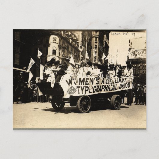 Labour Day Parade New York 1909 Float Suffrage Briefkaart (Voorkant)