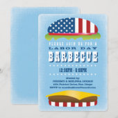 Labour Day Patriotic Burger Barbecue Kaart (Voorkant / Achterkant)