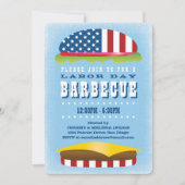 Labour Day Patriotic Burger Barbecue Kaart (Voorkant)