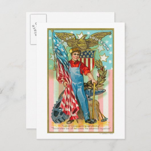 Labour Day Souvenir Briefkaart (Voorkant / Achterkant)